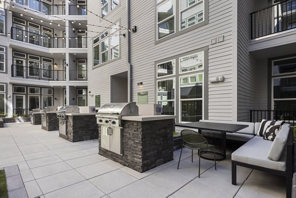 grill area at Mira Apartments