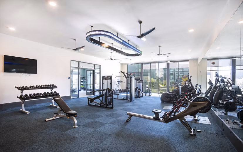 fitness center at Brio Apartments 