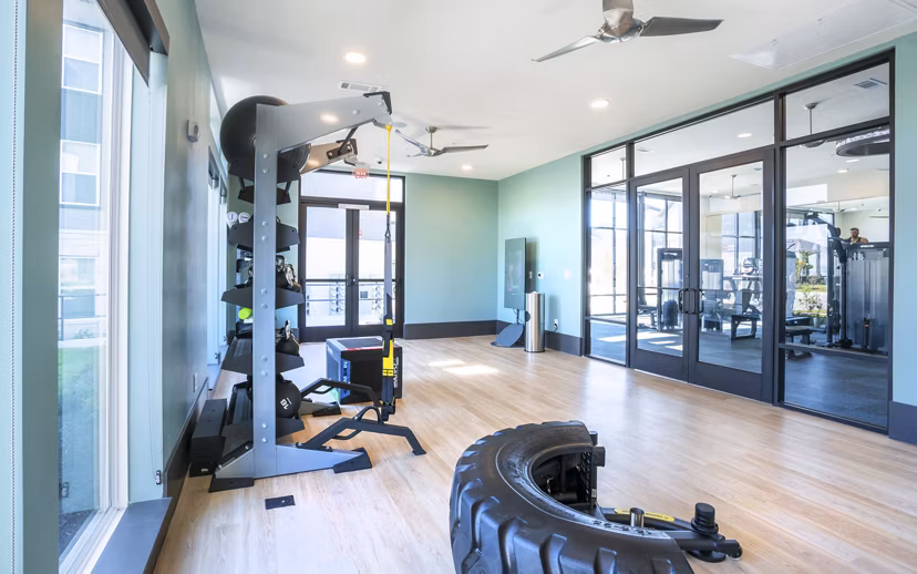 fitness center at Brio Apartments 