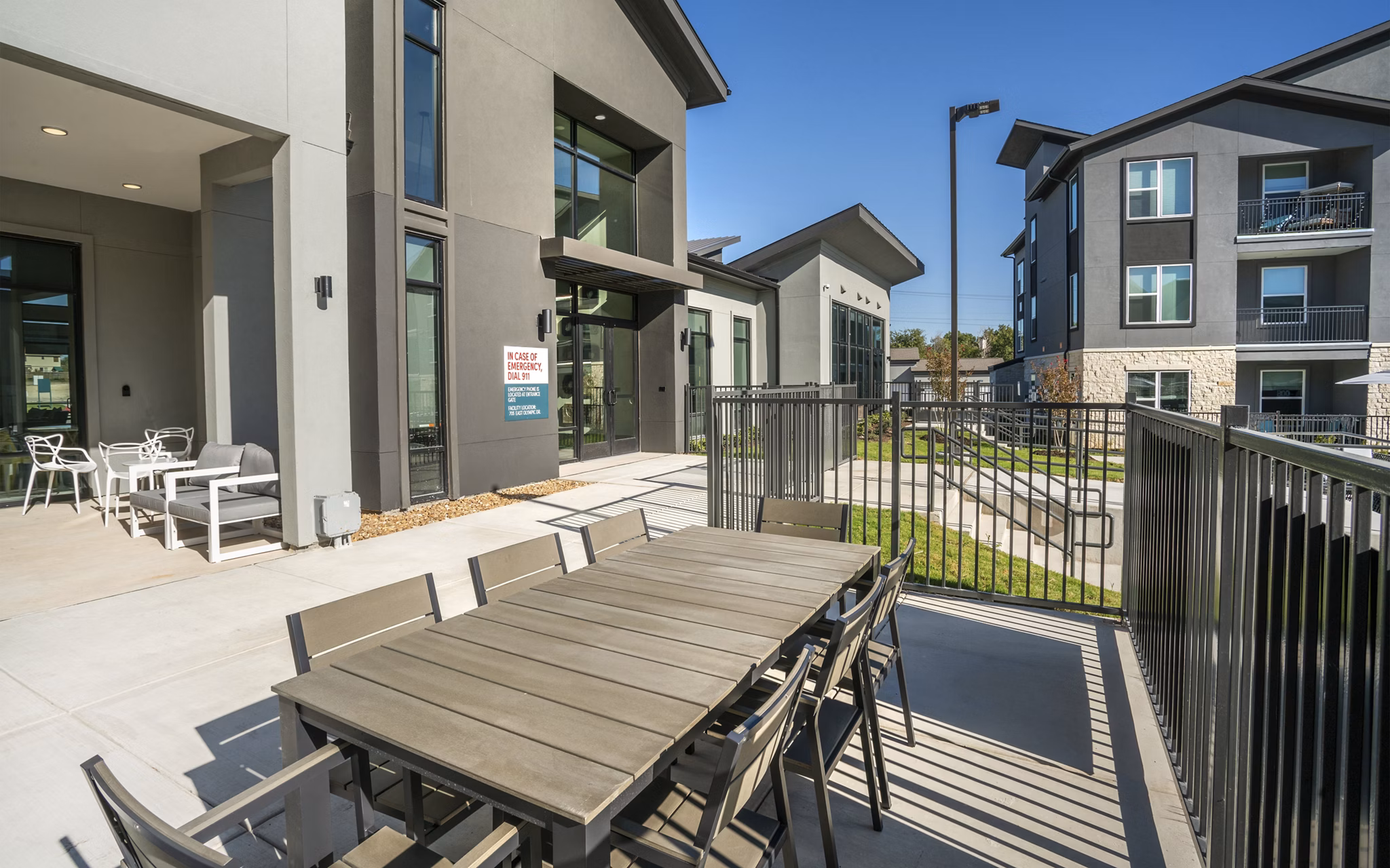 grill area at Brio Apartments 
