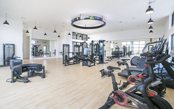 State-of-the-art fitness center with modern equipment at The Sommery Apartments in Greystar community