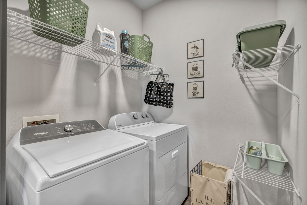 Laundry room at Haven At Mission Trace