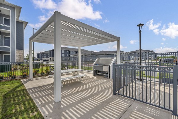 grill area at Haven at Mission Trace Apartments