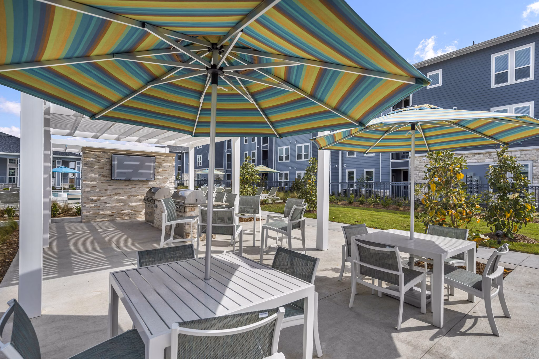 grill area at Haven at Mission Trace Apartments