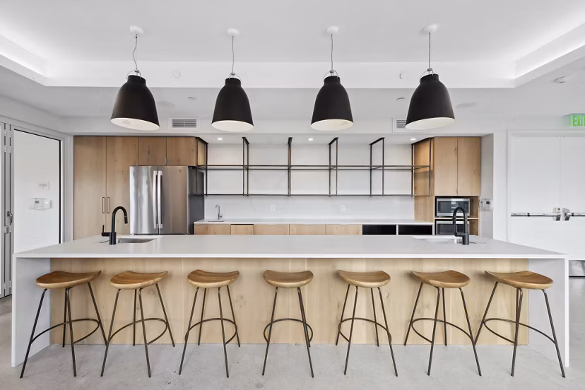 Clubhouse with modern design at Collection 14 Apartments, offering luxury amenities and social spaces for residents