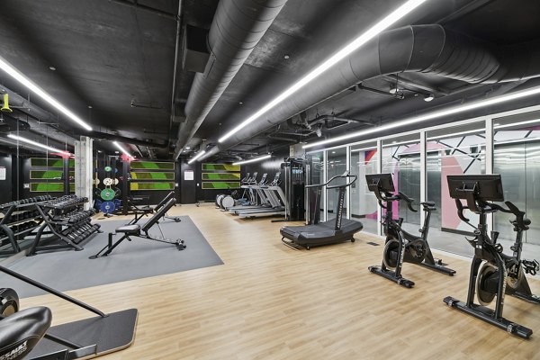 fitness center at Collection 14 Apartments
