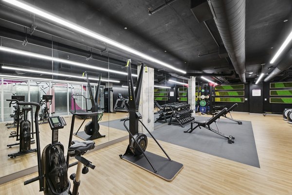 fitness center at Collection 14 Apartments