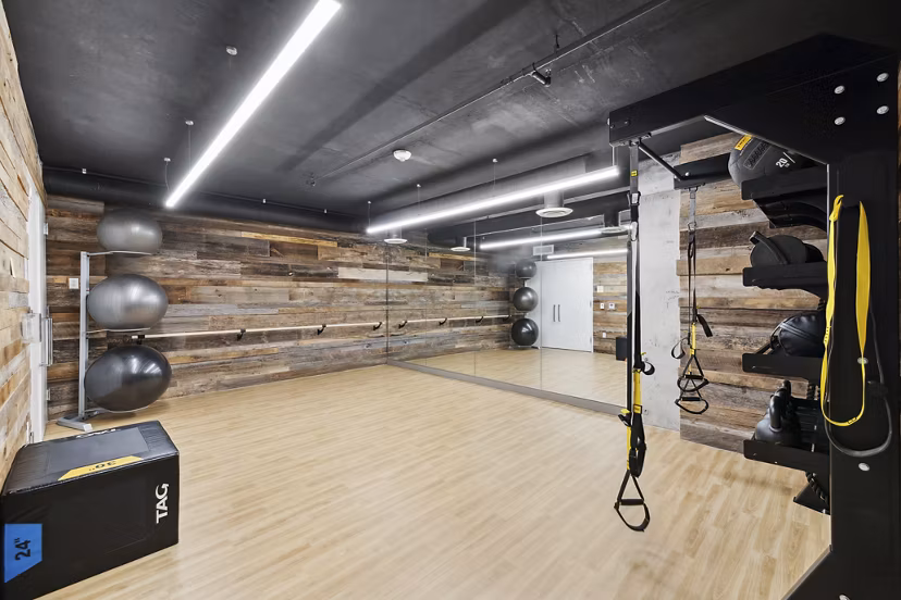 State-of-the-art fitness center with modern equipment at Collection 14 Apartments for an active lifestyle