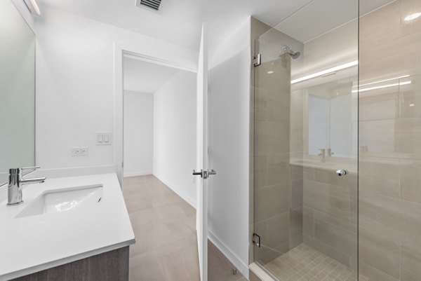 bathroom at The Vibe Miami Apartments