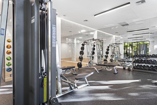 fitness center at The Vibe Miami Apartments