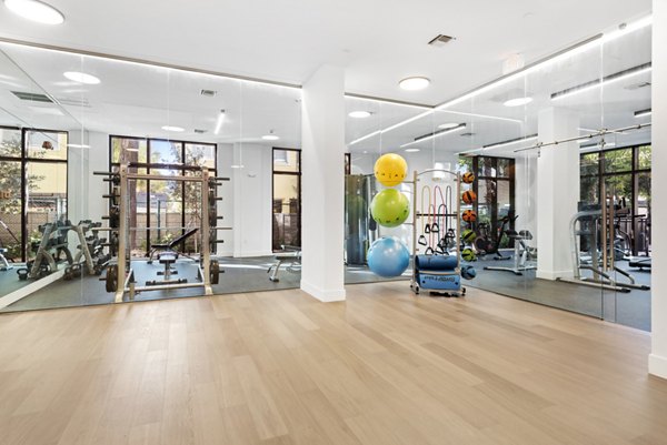 fitness center at The Vibe Miami Apartments