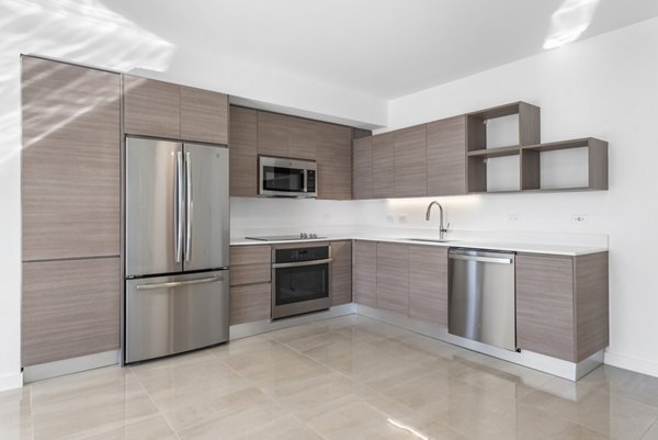 kitchen at The Vibe Miami Apartments