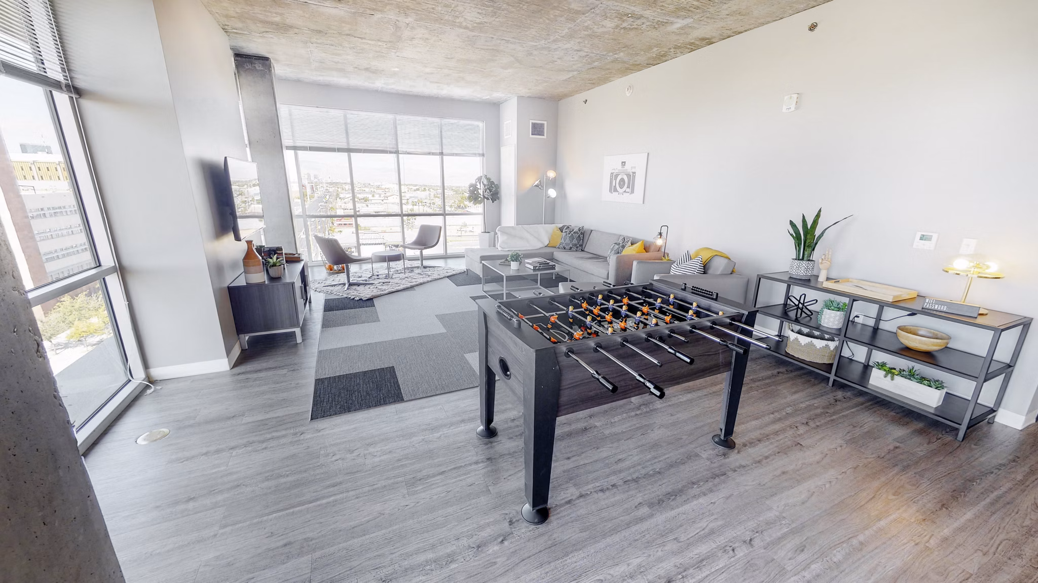 game room at The yoU Apartments