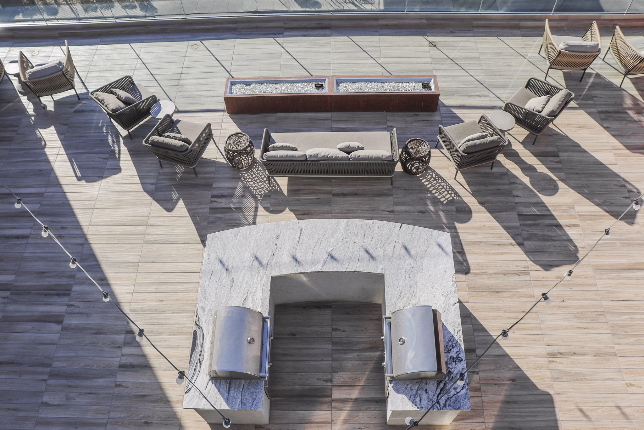 grill area at The yoU Apartments