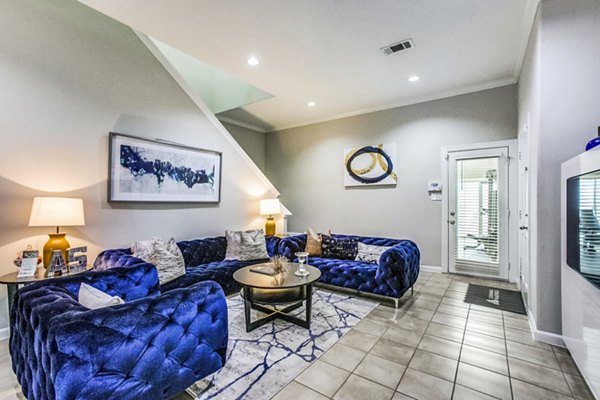 Elegant clubhouse lobby featuring modern design at Addicks Stone Village Apartments