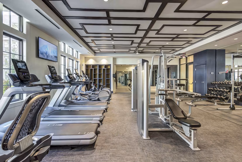 fitness center at The Kessler Residences Apartments