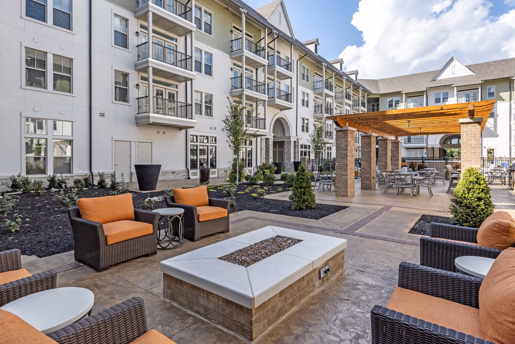 fire pit at The Kessler Residences Apartments