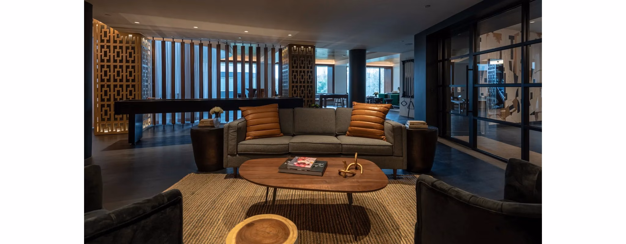 Elegant clubhouse with modern design at Bayou on the Bend Apartments