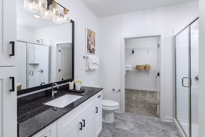 Bathroom featuring modern fixtures at Marlowe South Fulton Apartments
