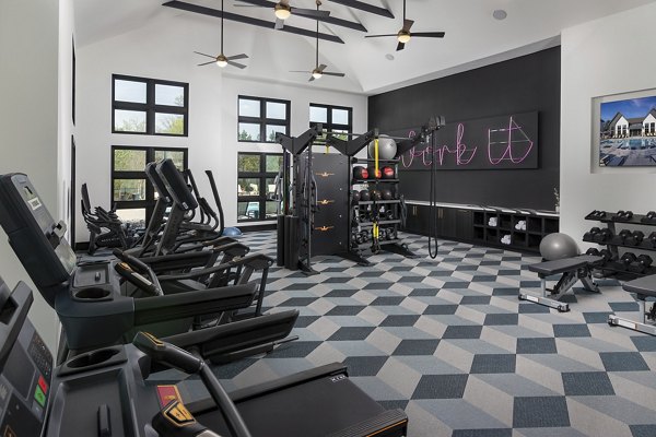 Modern fitness center with state-of-the-art equipment at Marlowe South Fulton Apartments