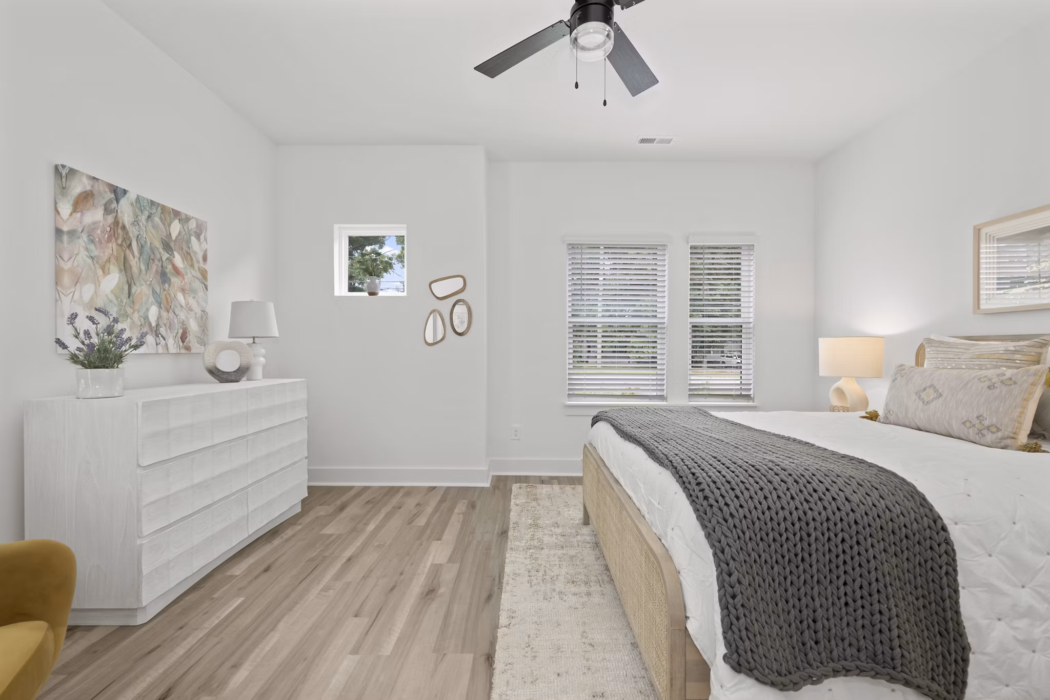 bedroom at Cascadia at Highland Creek Apartments