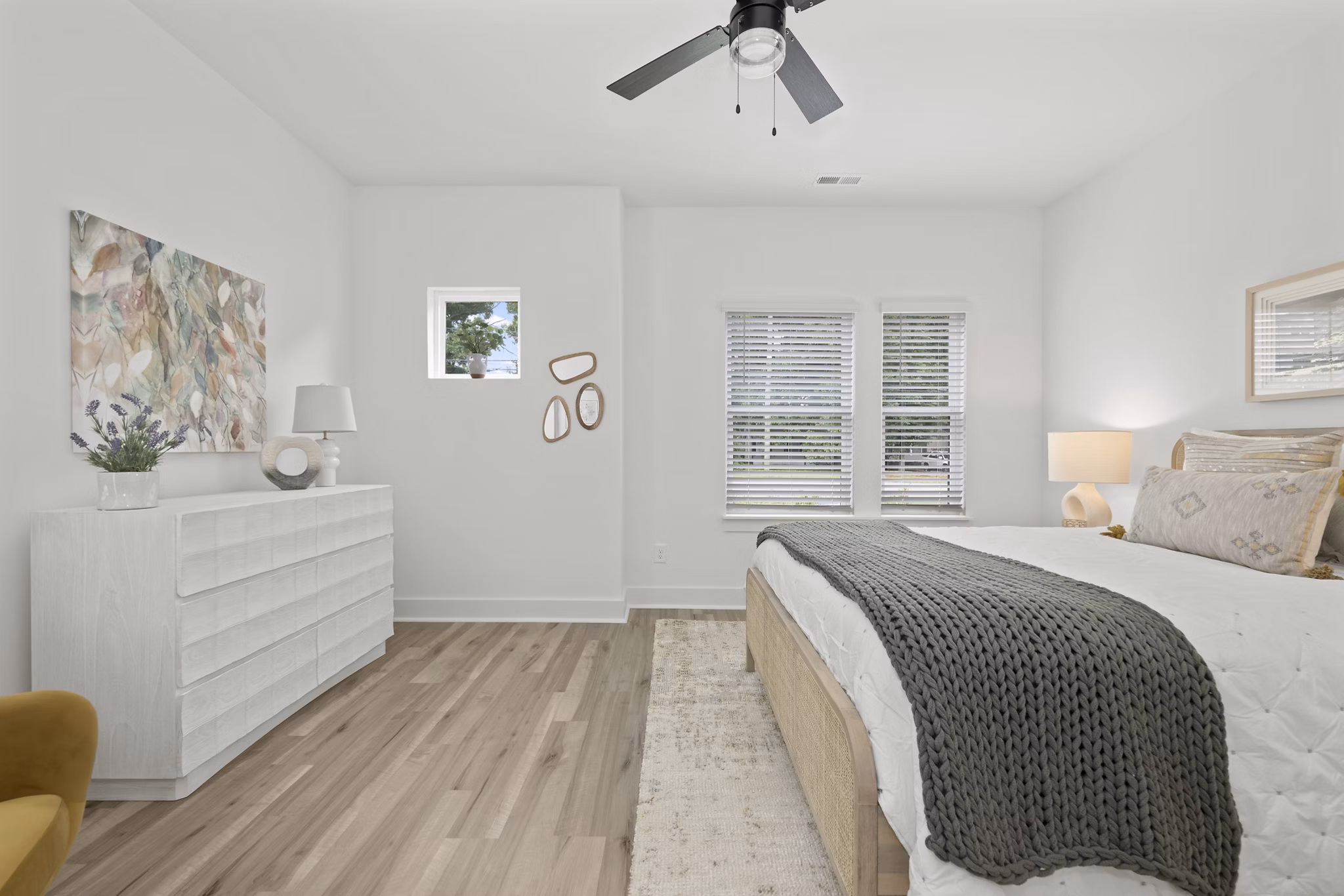 bedroom at Cascadia at Highland Creek Apartments