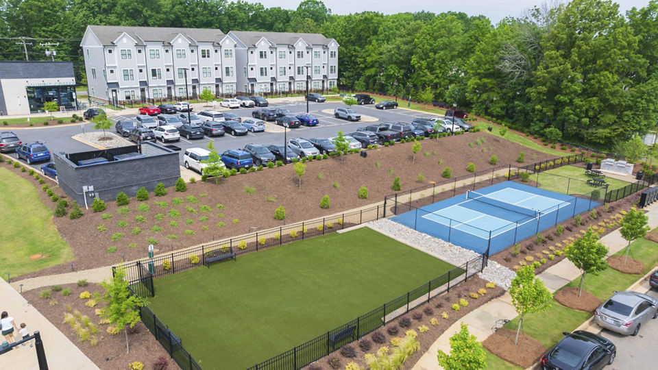 sport court at Cascadia at Highland Creek Apartments