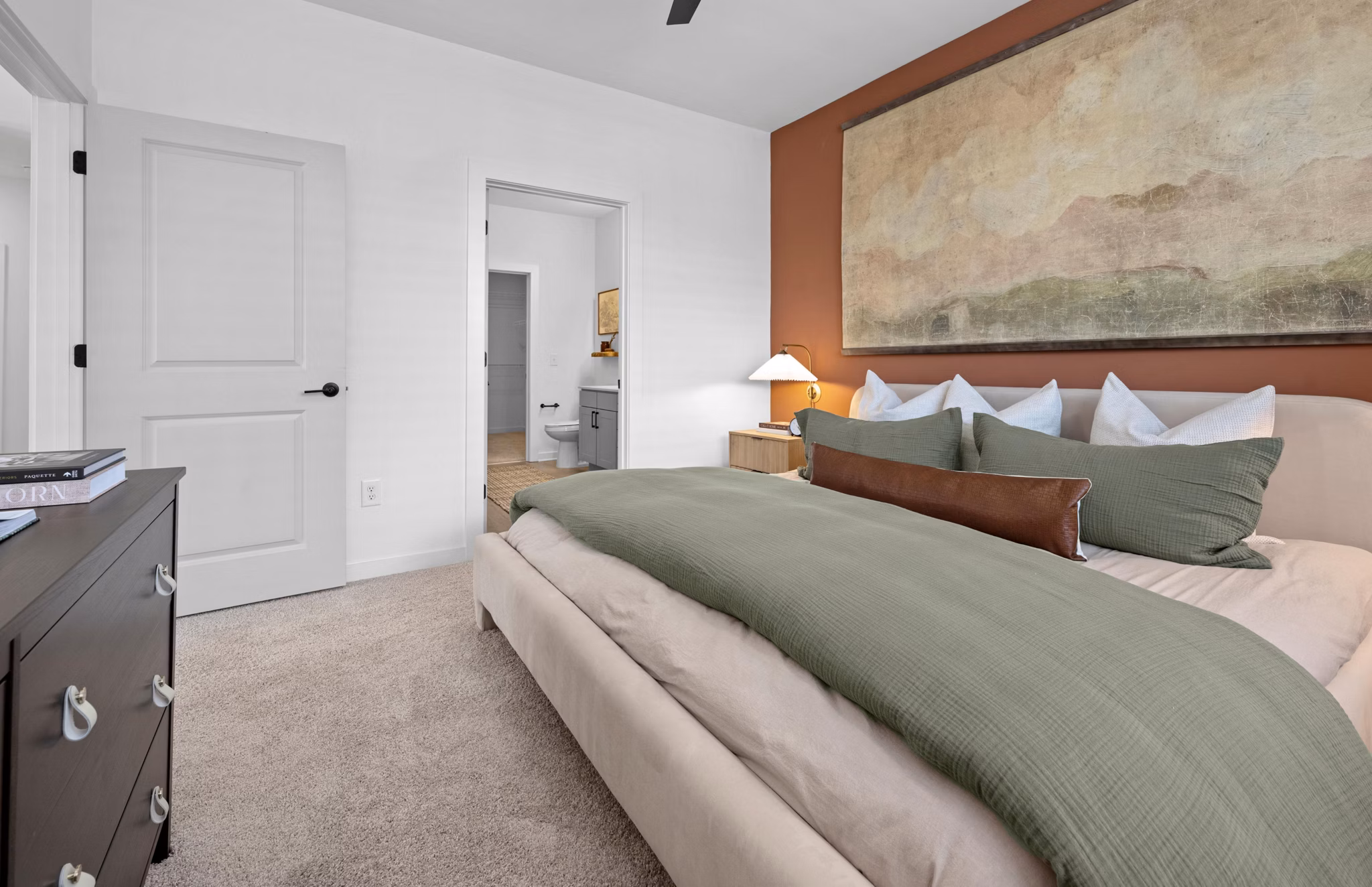 Cozy bedroom with elegant decor at Elan Prosperity Village Apartments