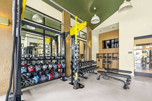 fitness center at Elan Prosperity Village Apartments