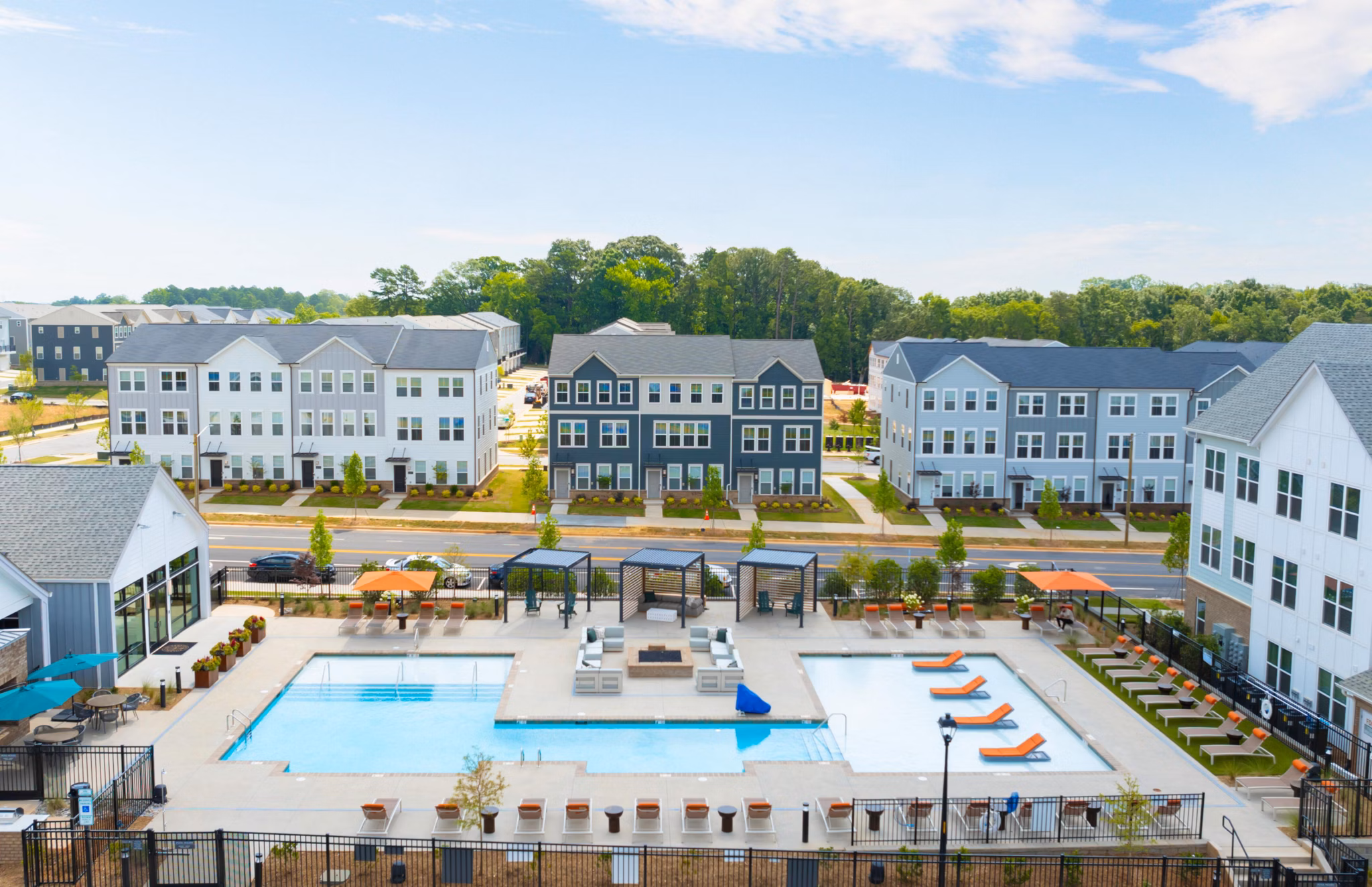 Elan Prosperity Village: Scenic view at luxury apartments in Charlotte