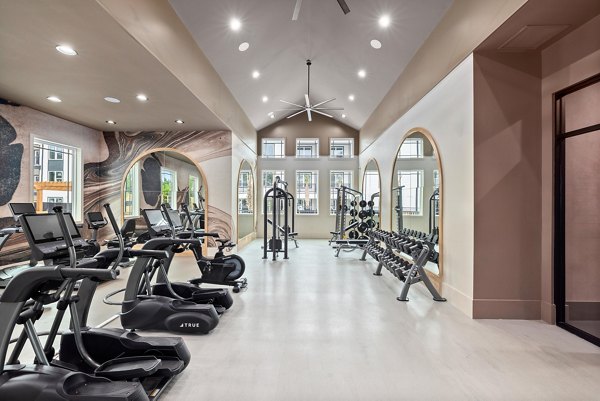 fitness center at Asher Apartments