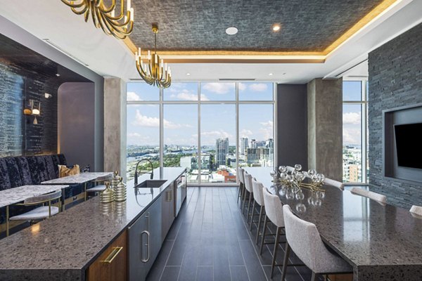 Modern clubhouse with sleek furnishings at The MAV Apartments offering luxury amenities in vibrant community living