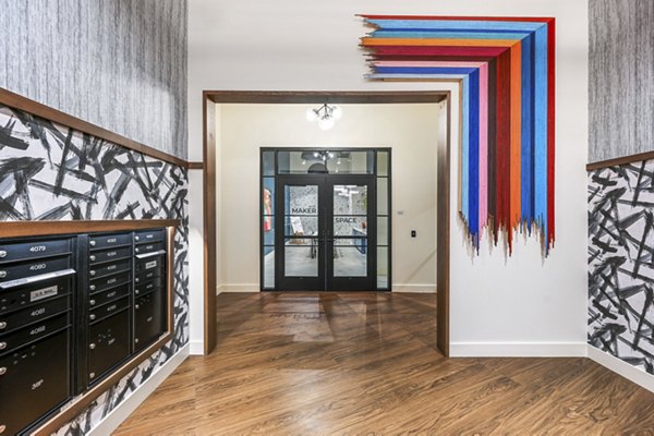 Clubhouse mail room featuring modern design at Anthem Everett Apartments