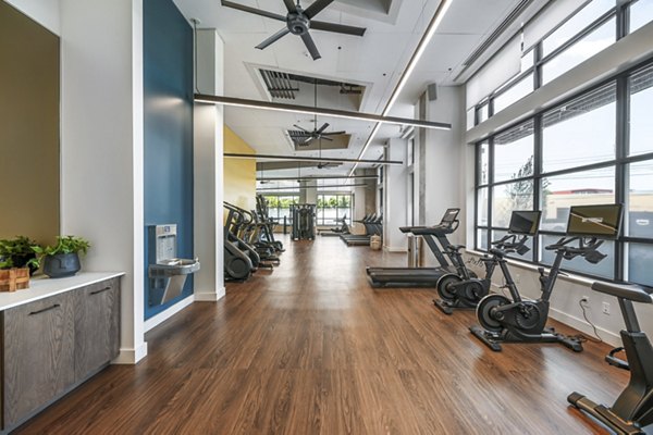 State-of-the-art fitness center equipped with cardio and weight machines at Anthem Everett Apartments