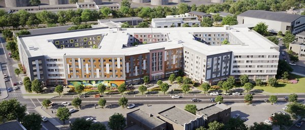 Spacious clubhouse featuring modern decor and varied seating at Anthem Everett Apartments