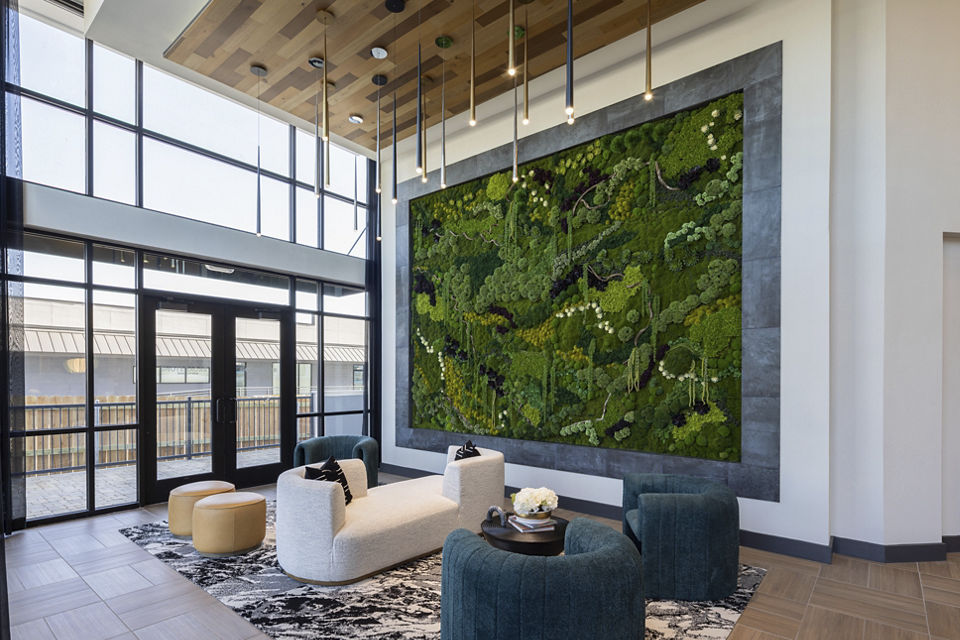 Modern mail room featuring secure lockers at Broadstone North Lamar Apartments