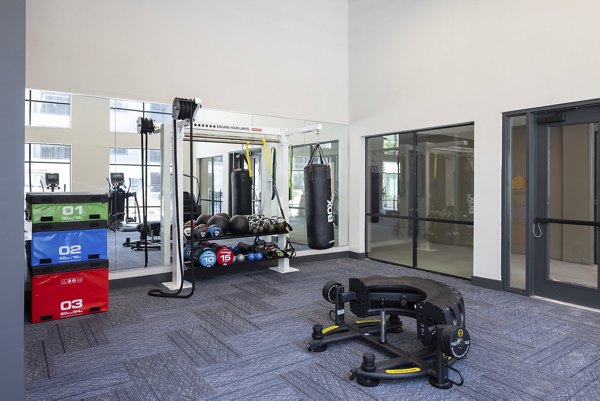 fitness center at Broadstone North Lamar Apartments