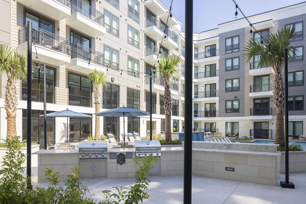 grill area at Broadstone North Lamar Apartments