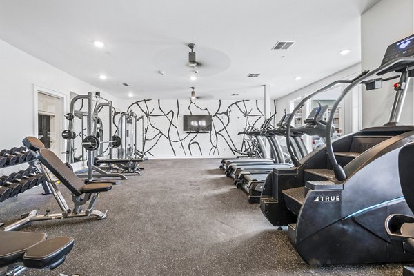 State-of-the-art fitness center with modern equipment at Attain at Bradford Creek Apartments