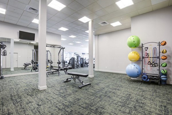 State-of-the-art fitness center at Parq 170 Apartments with modern equipment for an enhanced workout experience