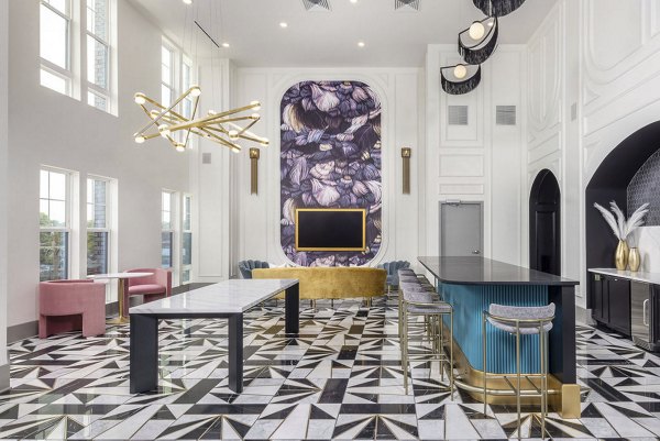 Lobby featuring modern decor and seating at The Boulevard, a Broadstone Community Apartments