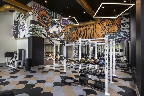 Fitness center with state-of-the-art equipment at The Boulevard, a Broadstone Community Apartments