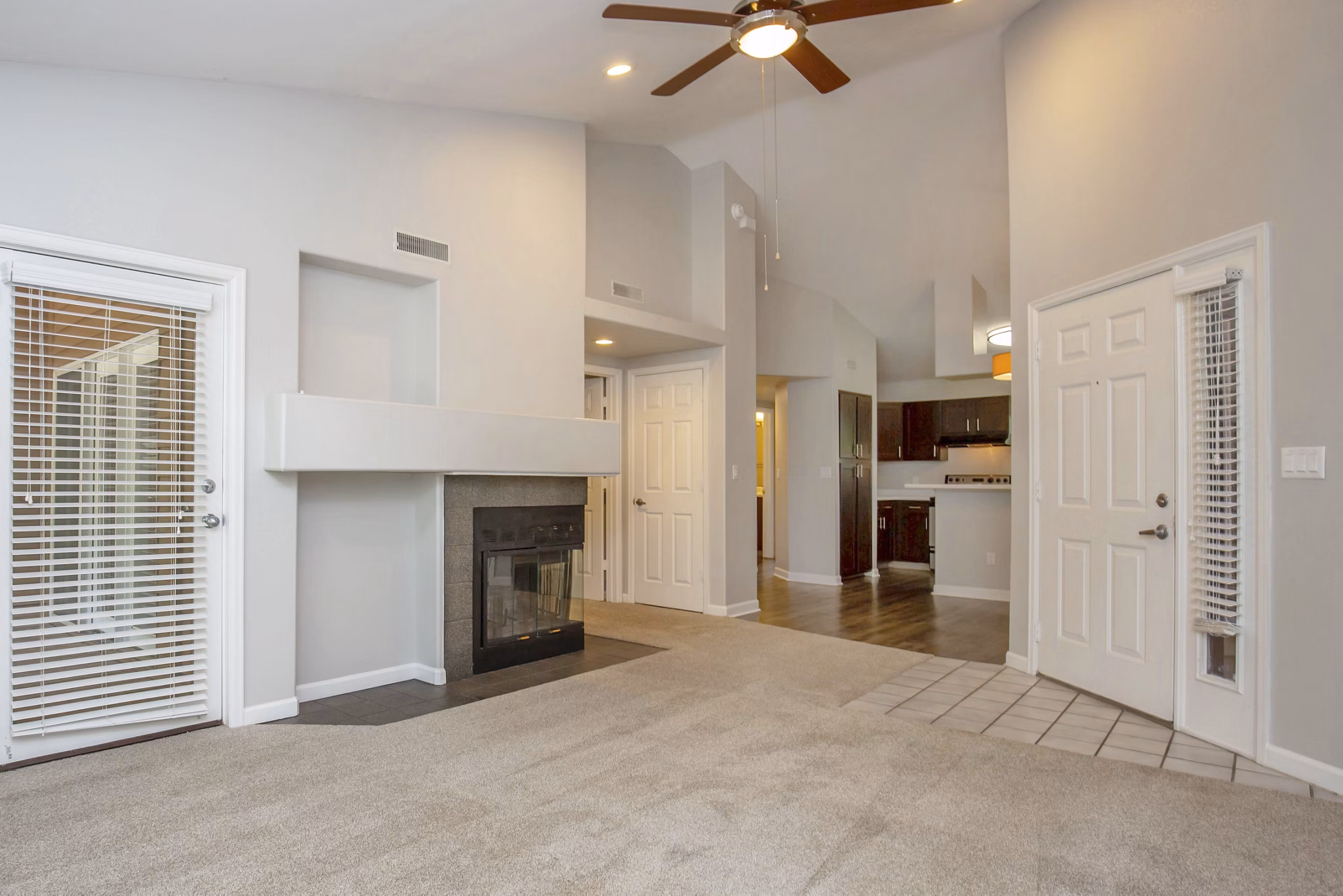 living room at Pines at Broadmoor Bluffs Apartments