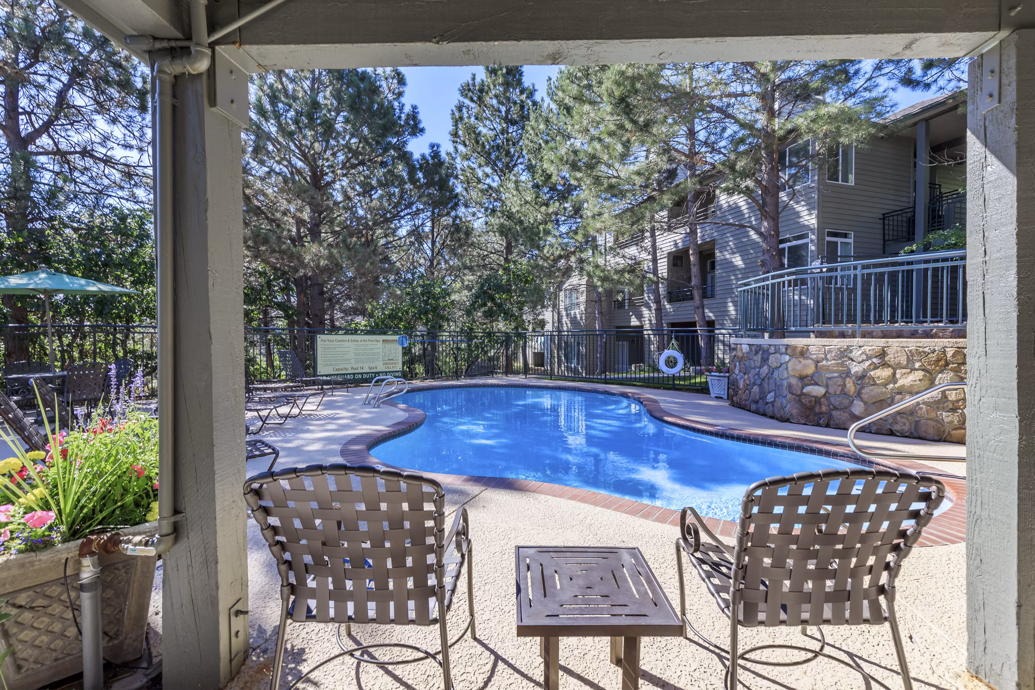 pool at Pines at Broadmoor Bluffs Apartments