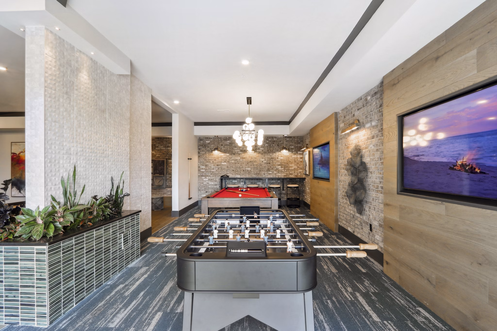 game room at The Terra Apartment Homes