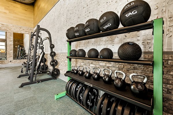 State-of-the-art fitness center featuring modern equipment at The Terra Apartment Homes