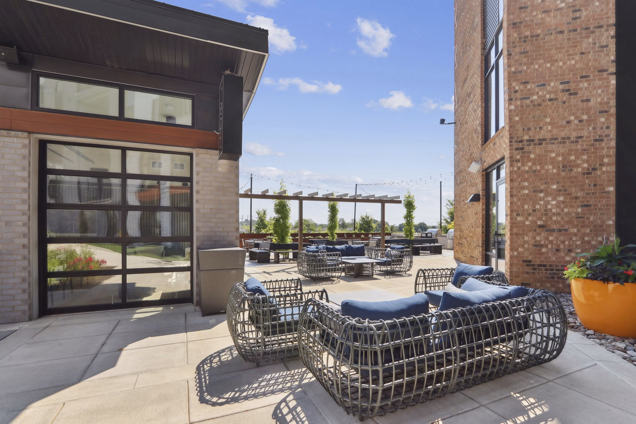 fire pit/patio at The Terra Apartment Homes