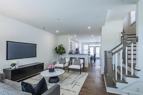 living room at ABODE at Greenway Apartments