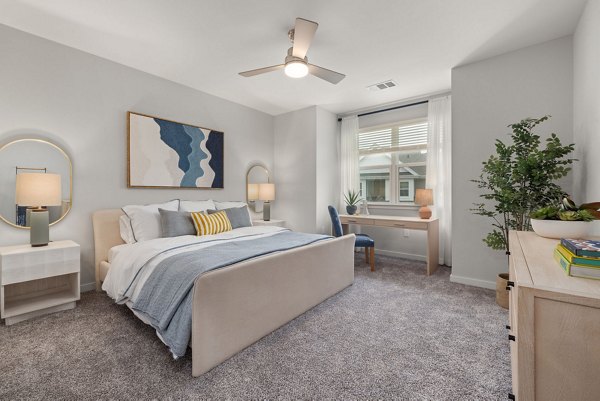 bedroom at The Village at Compass Pointe Apartments