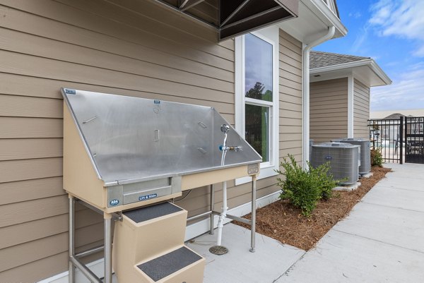 dog wash station at The Village at Compass Pointe Apartments